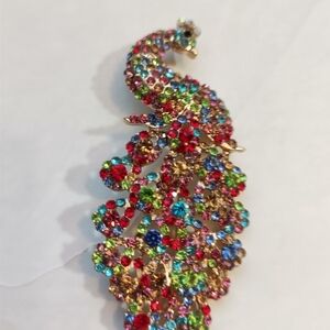 Peacock Alley Vibrant Gemstone Brooch